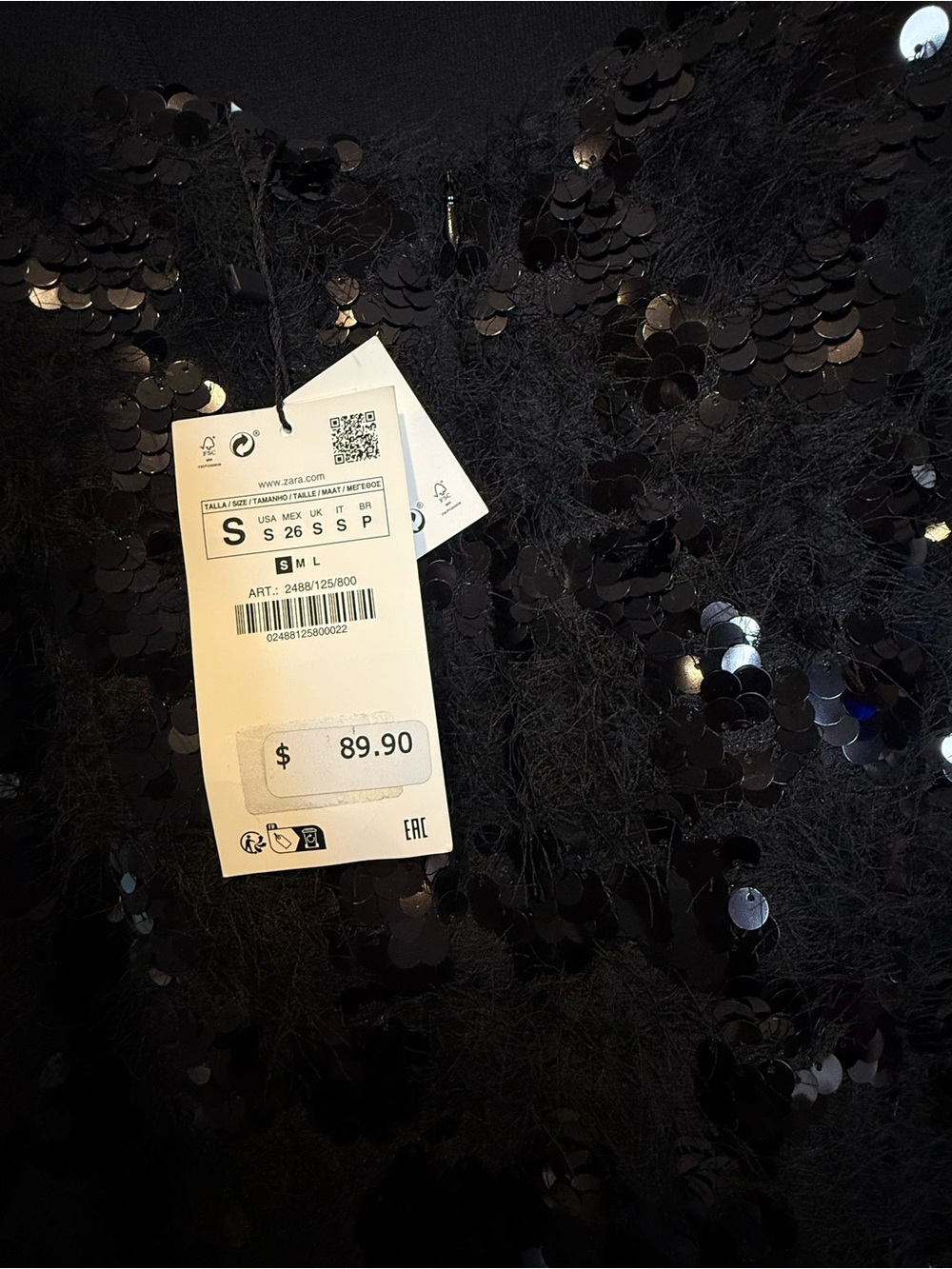 Zara SEQUIN KNIT HALTER DRESS - Picture 4 of 4